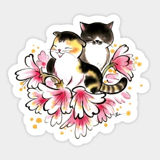 Sakura cats lover Sticker